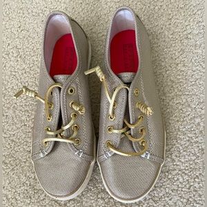 Sperry Gold Kid’s Seacoast Shoes - Size 2 1/2